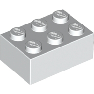 Lego kostka (kostička) 2x3, bílá (300201, 300251)